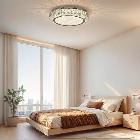 AOLALA 11.8 in Coastal Energy Efficient Bedroom Flush Mount Lights