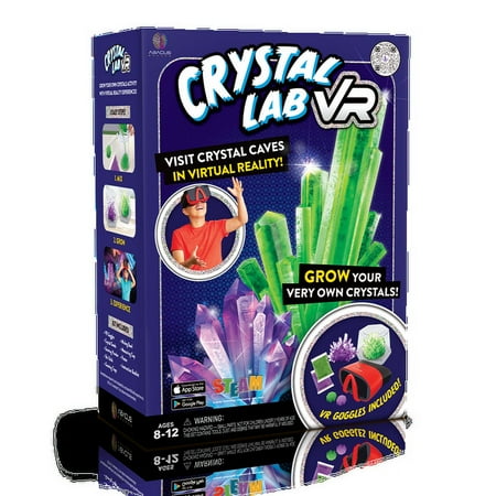 Abacus Brands Crystal Lab VR Crystal Growing Kit with Goggles - STEM Science Kit for Kids