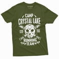 thumbnail image 1 of Crystal Lake Running Team T-shirt Mens Jason Mask Tee Shirt Counselor Tee (X-Large Military Green), 1 of 6