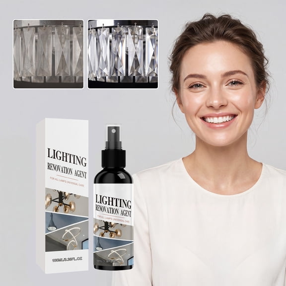 Crystal Lamp Cleaner Spray, No Disassembly Dust Removal, Brightens Chandeliers, Mild, Non-Damaging Formula, Long-Lasting Protection for Household Lamps