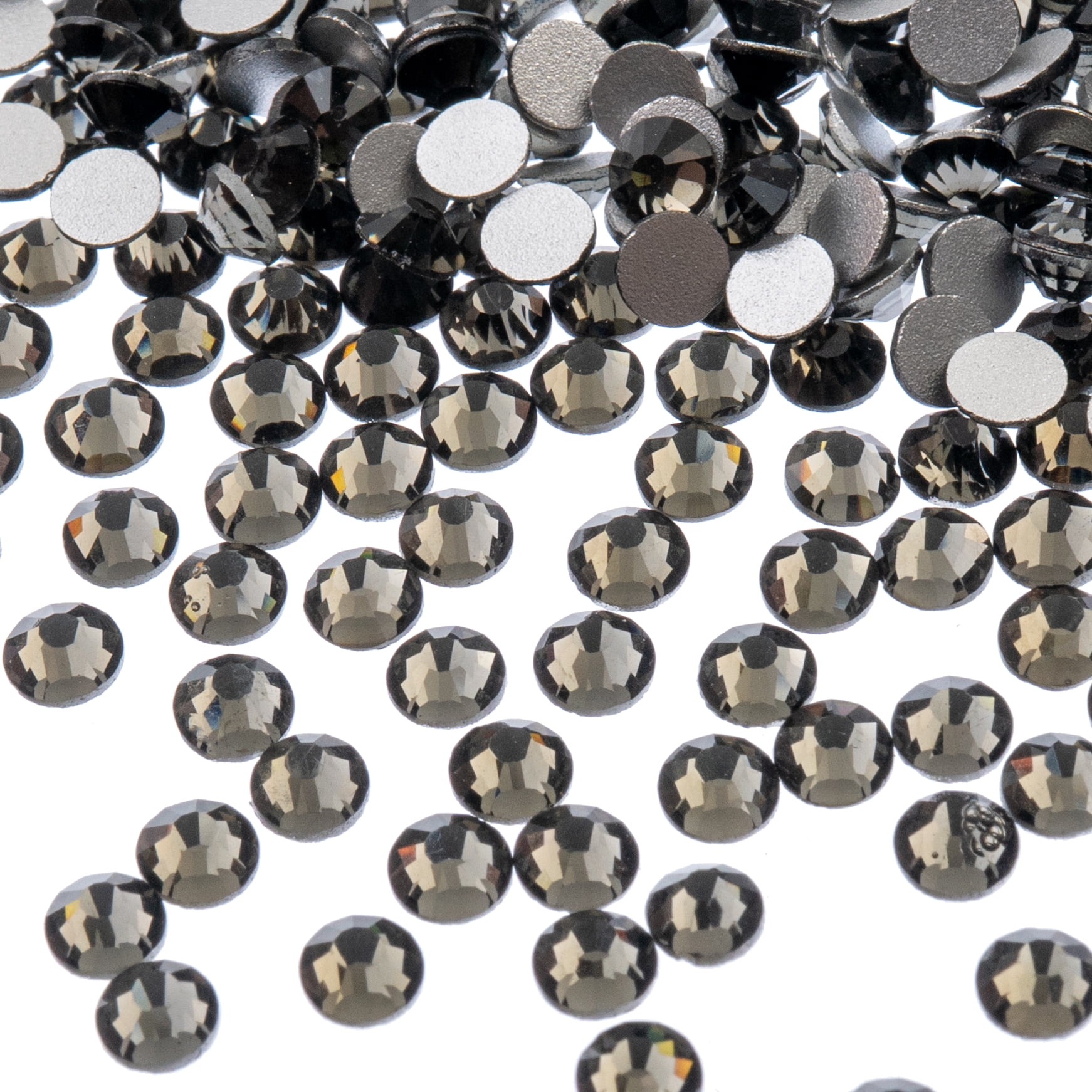 Crystal Lane DIY 1440pcs SS16 (4mm) Black Diamond | Glass Round Flat ...