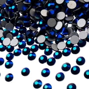 Crystal Lane DIY 1440pcs SS16 4mm Jet AB | Glass Round Flat Back Rhinestones