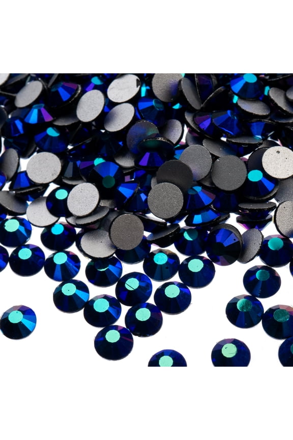 1440pcs SS20 (4.7mm) Jet AB | Glass Round Flat Back Rhinestones