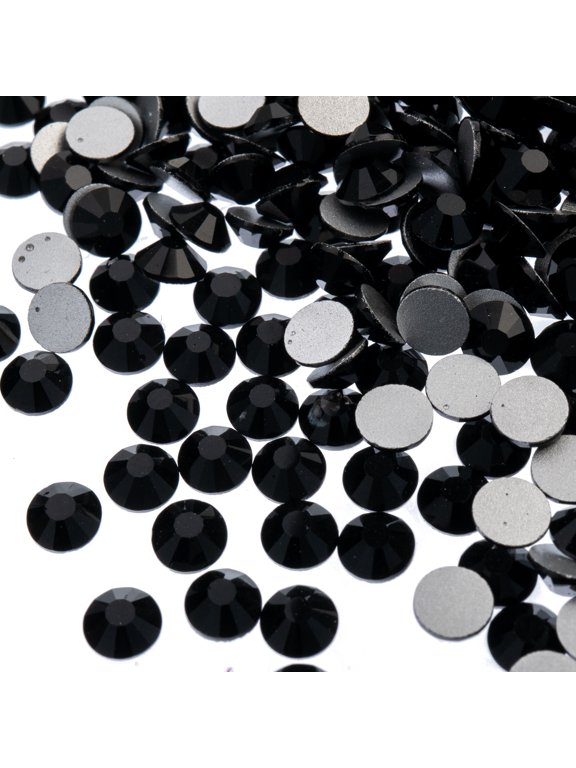 1440pcs SS20 (4.7mm) Jet | Glass Round Flat Back Rhinestones