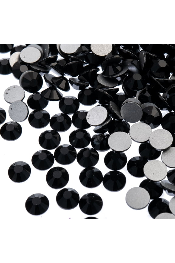 1440pcs SS20 (4.7mm) Jet | Glass Round Flat Back Rhinestones