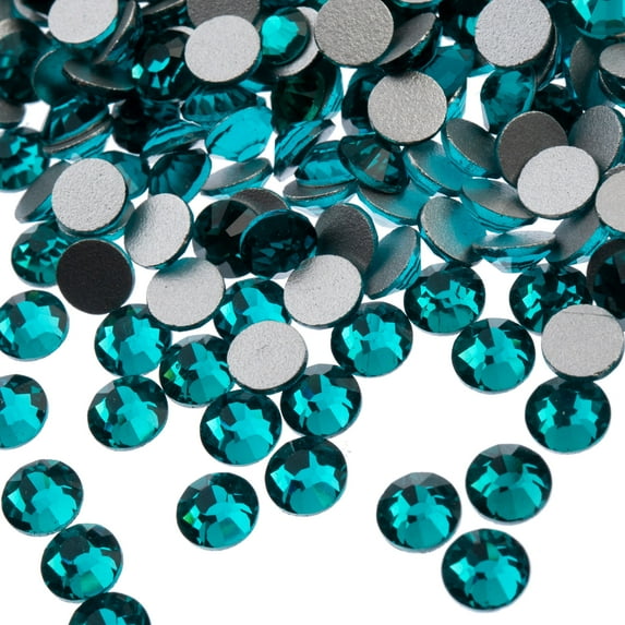 Crystal Lane DIY 144pcs SS20 (4.7mm) Blue Zircon | Glass Round Flat Back Rhinestones