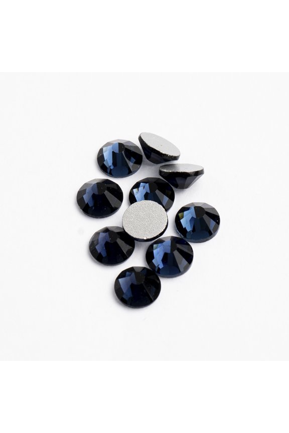 Crystal Lane DIY 288pcs SS16 (4mm) Blue Montana | Glass Round Flat Back Rhinestones