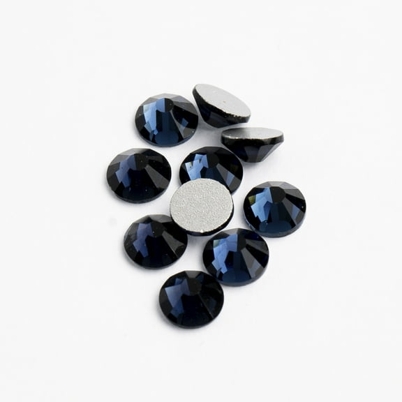 Crystal Lane DIY 288pcs SS16 (4mm) Blue Montana | Glass Round Flat Back Rhinestones