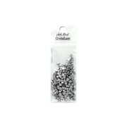 Crystal Lane DIY 288pcs SS16 4mm Metallic Silver | Glass Round Flat Back Rhinestones