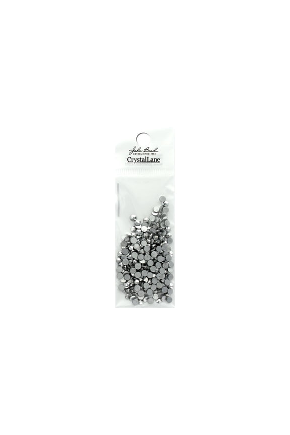 Crystal Lane DIY 288pcs SS16 (4mm) Metallic Silver | Glass Round Flat Back Rhinestones