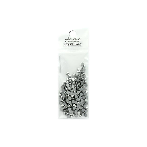 Crystal Lane DIY 288pcs SS16 (4mm) Metallic Silver | Glass Round Flat Back Rhinestones