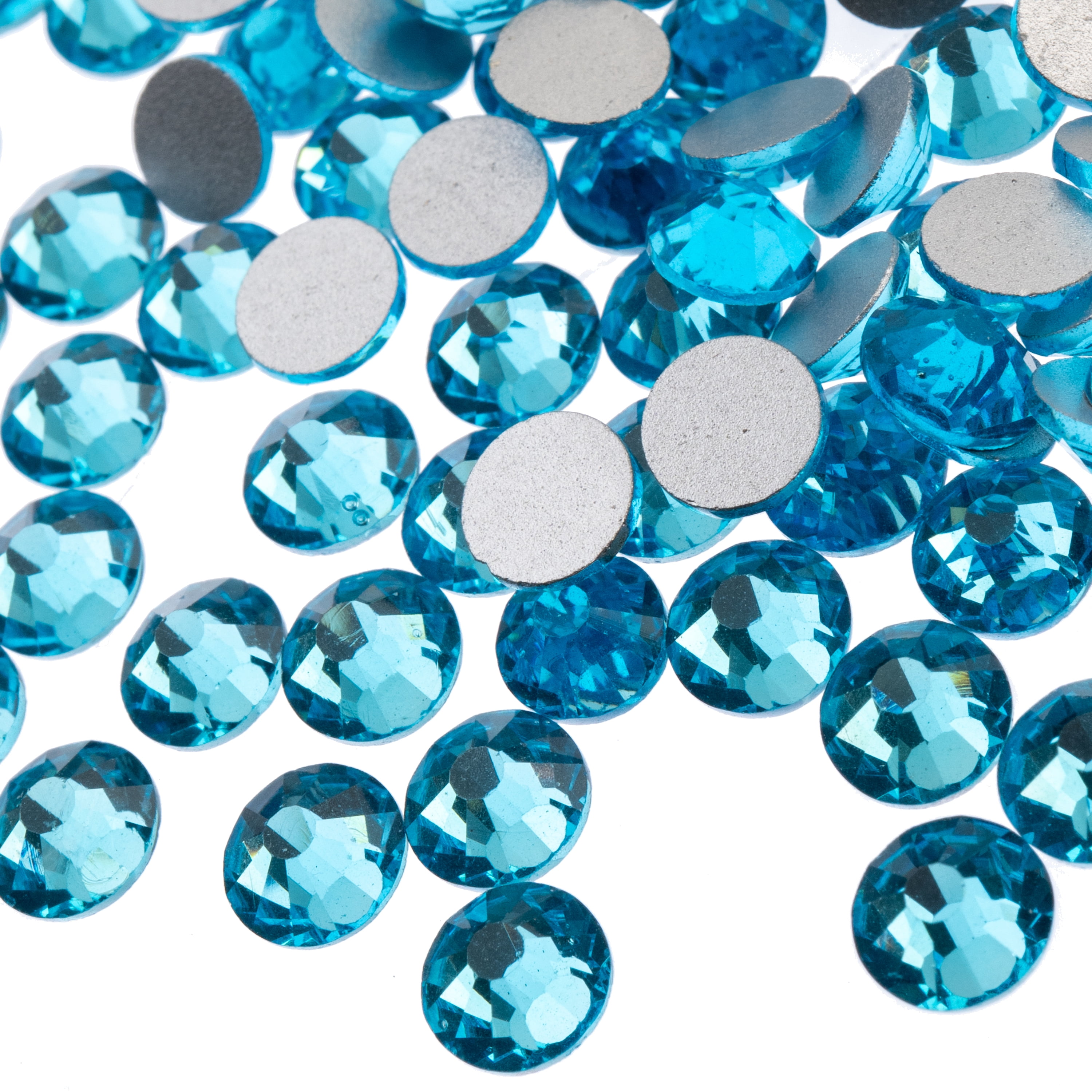 Ss30 Rhinestone Crystal Lane DIY 288pcs SS30 (6.5mm) Aquamarine | Glass Round Flat Back ...