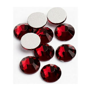 The Crafts Outlet Flatback Rhinestones, Faceted Round, 5mm, 10000-pc, Ruby Red