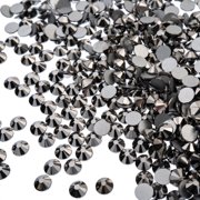 Crystal Lane DIY 432pcs SS12 3mm Grey Hematite | Glass Round Flat Back Rhinestones