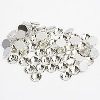  2880 Pieces AB Clear Crystal Diamond Rhinestones Flat Back  Round Rhinestones Iridescent Crystals Round Beads Flat Back Glass (Clear,SS20)  : Arts, Crafts & Sewing