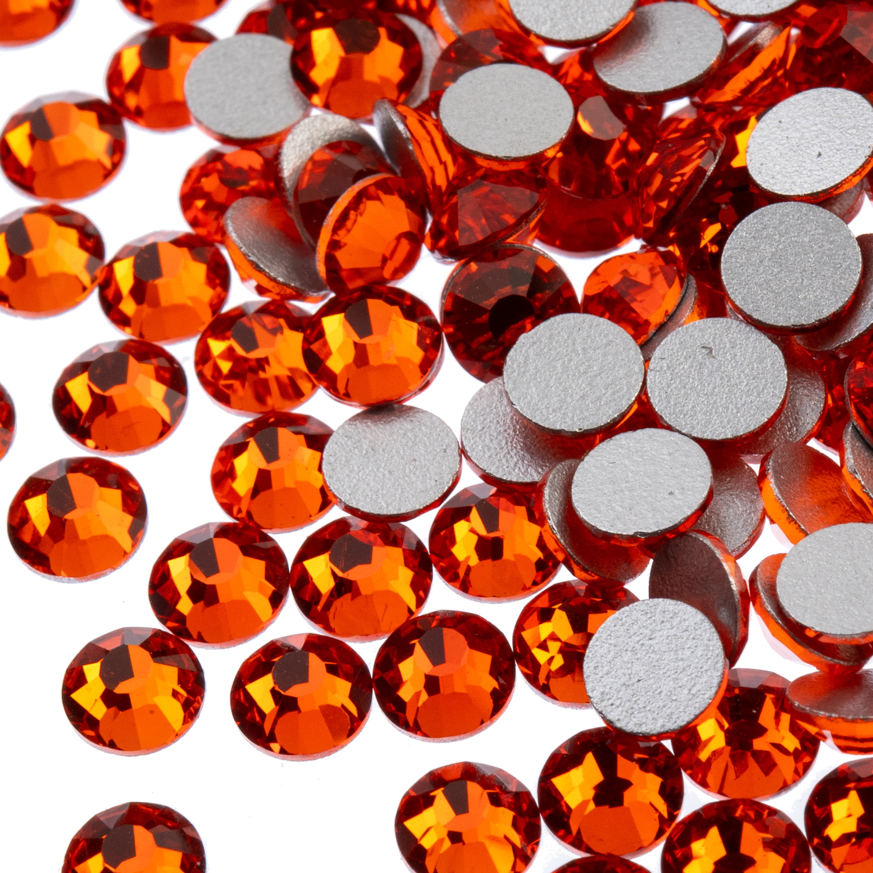 Ss30 Rhinestone Crystal Lane DIY 72pcs SS30 (6.5mm) Orange | Glass Round Flat Back ...