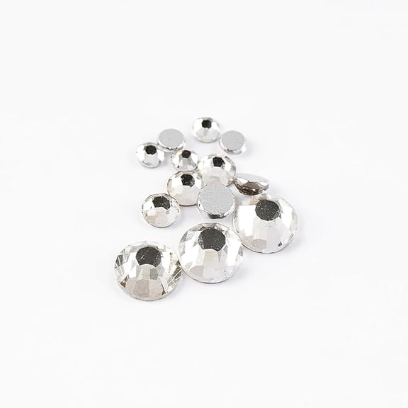 Crystal Lane DIY Combo SS3/SS6/SS12 Crystal Round Flat Back Rhinestones for nail art, clothes design decorations