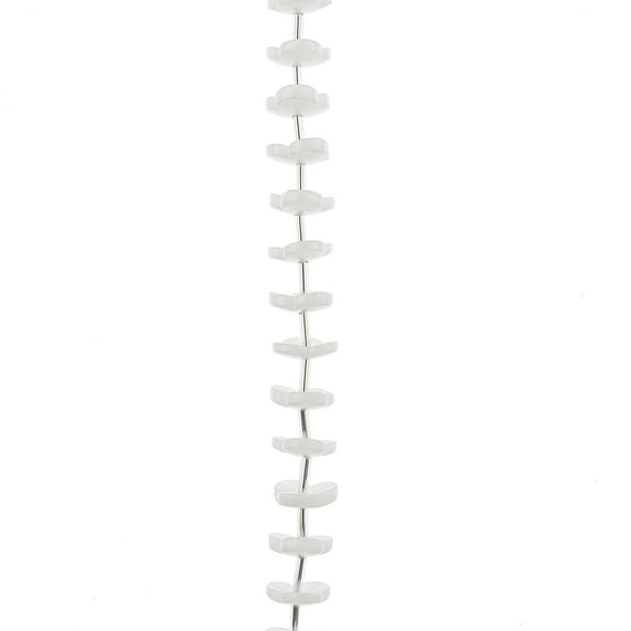 Crystal Lane DIY Glass Garden 13mm Opaque White Flower Caps Bead Strand, 20pcs