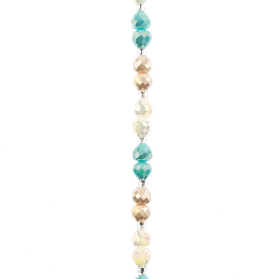 Crystal Lane DIY Glass Garden 7in Assorted Pastel Colors 8mm Pears Bead Strand