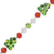 Crystal Lane DIY Lampwork Glass Christmas Tree 7 Designer Holiday Christmas Bead Strand