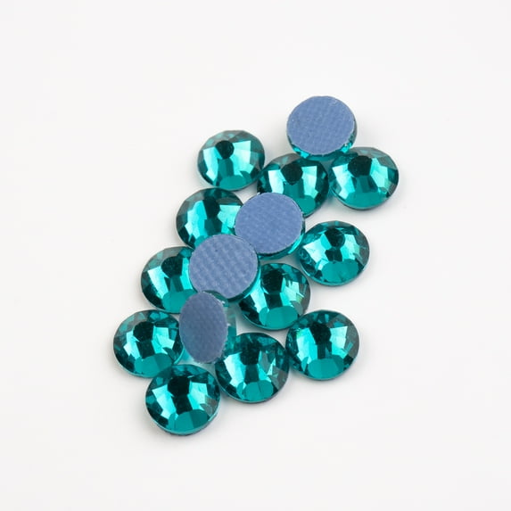 Crystal Lane DIY SS12 (3mm) Blue Zircon Glass Flat Back Hotfix Rhinestones, 1440pcs