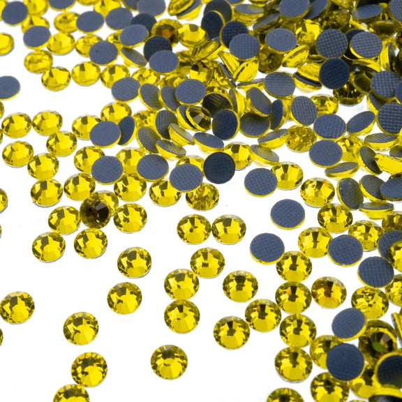 Crystal Lane DIY SS12 (3mm) Citrine Glass Flat Back Hotfix Rhinestones, 1440pcs