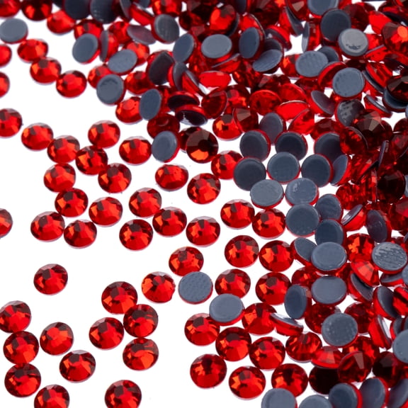 Crystal Lane DIY SS12 (3mm) Light Siam Glass Flat Back Hotfix Rhinestones, 1440pcs
