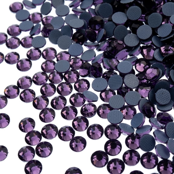 Crystal Lane DIY SS12 (3mm) Light Violet Glass Flat Back Hotfix Rhinestones, 1440pcs