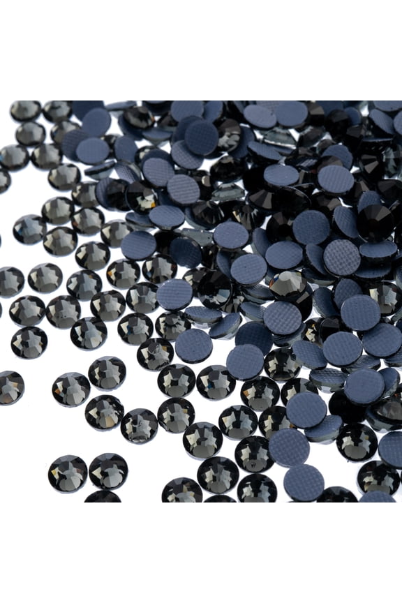 SS16 (4mm) Black Diamond Glass Flat Back Hotfix Rhinestones, 1440pcs