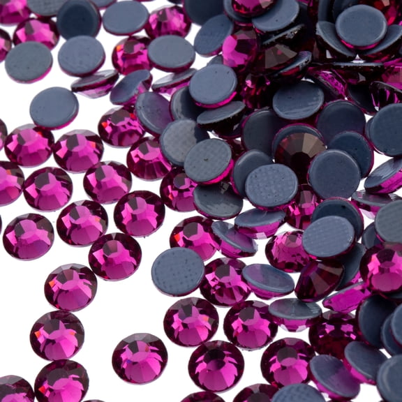 Crystal Lane DIY SS20 (4.7mm) Fuchsia Glass Flat Back Hotfix Rhinestones, 1440pcs