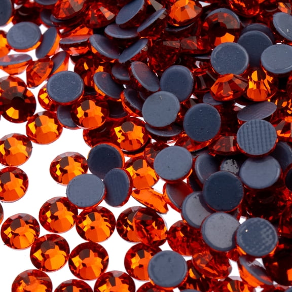 Crystal Lane DIY SS20 (4.7mm) Orange Glass Flat Back Hotfix Rhinestones, 1440pcs