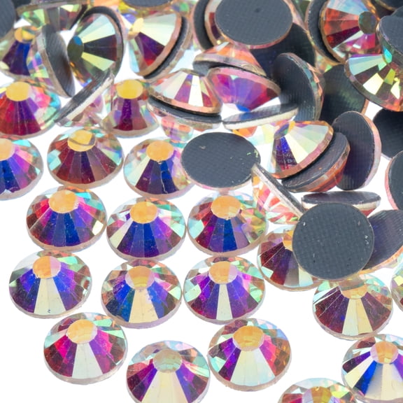 Crystal Lane DIY Flat Back Hotfix Rhinestones ss34 7mm 144pc-Crystal AB