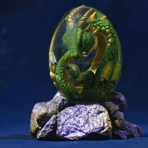 Crystal Lava Dragon Egg Resin Dinosaur Egg Sculpture Ornament Home Decor