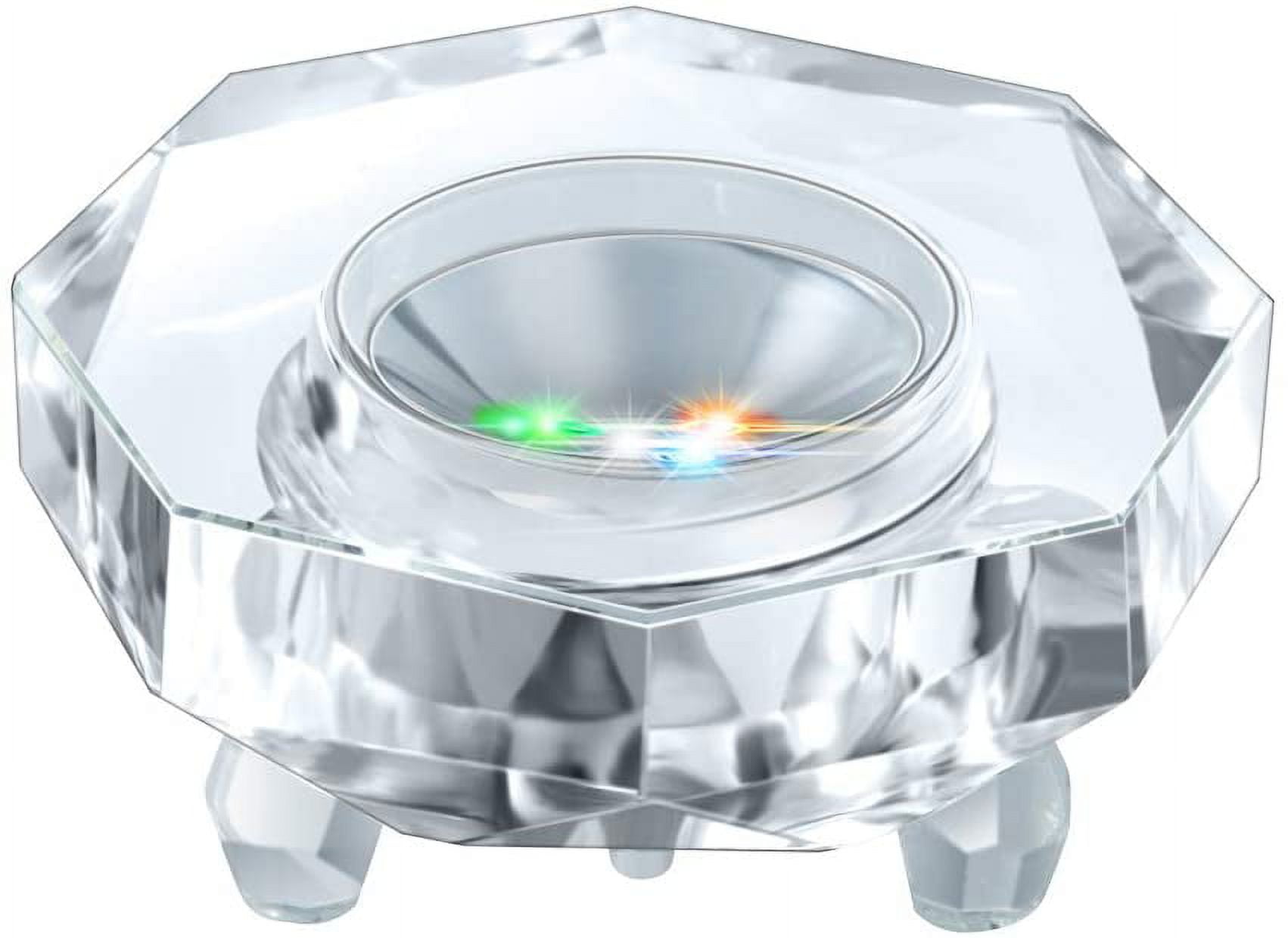 Crystal LED Light Base Pedestal for Glass Art Figurines