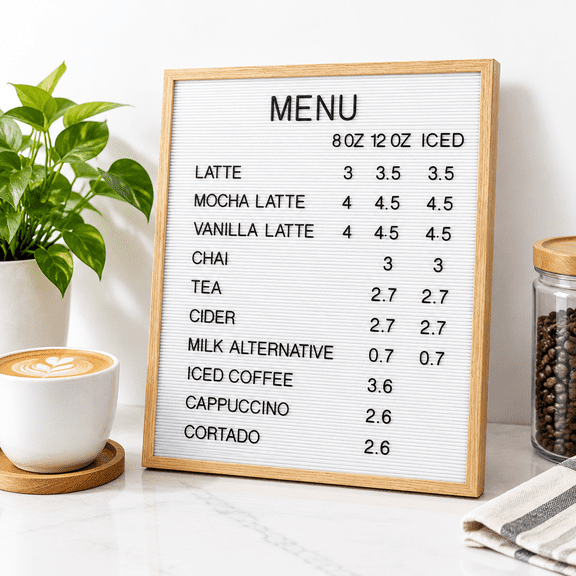 Crystal Lemon 24 x 30 Inch Wall-Mounted Felt Restaurant Menu Display Board