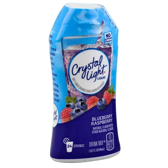 Crystal Light Blueberry Raspberry Liquid Drink Mix, 1.62 Fluid Ounce - 12 per case.