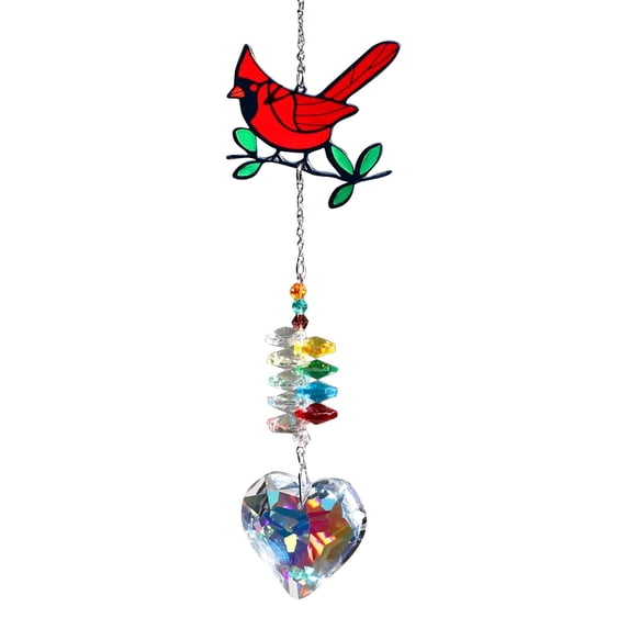 Crystal Light Catcher Window Hanging Ornament - Bird-Shaped Acrylic Sun Catcher for Indoor Garden Decor, Memorials, Valentines Day Mothers Day Gift Idea B