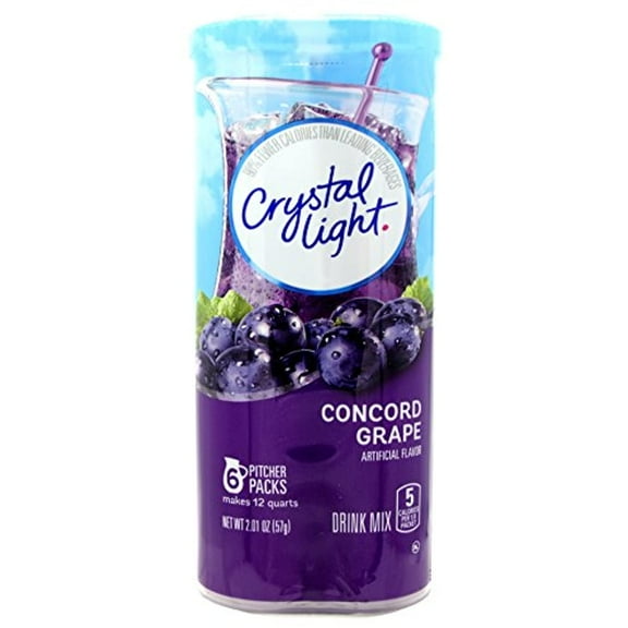 Crystal Light Concord Grape, 12-Quart 2.01-Ounce Canister (Pack Of 4)