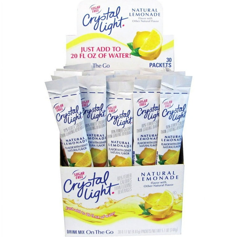 Crystal Light On The Go Mix Sticks, Sold as 1 Box, 30 Each per Box Crystal Light On The Go Mix Sticks, Sold as 1 Box, 30 Each per Box