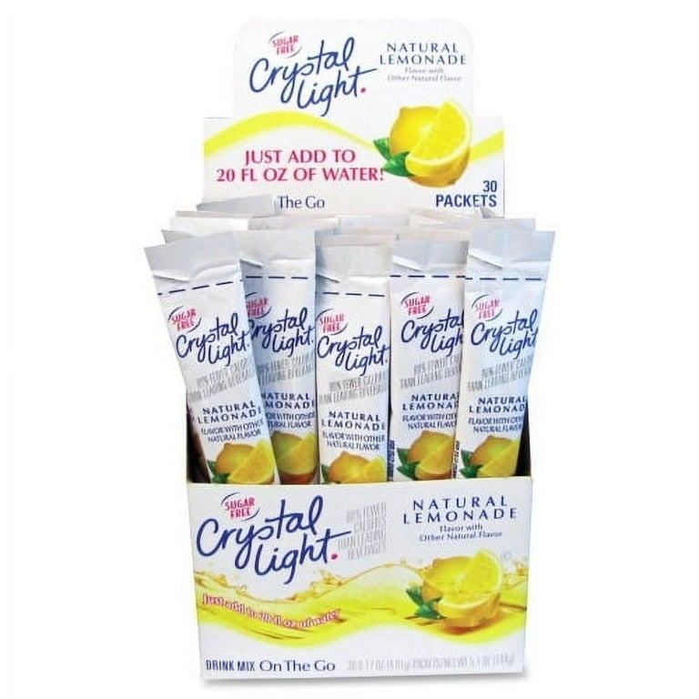 Crystal Light On The Go Mix Sticks, Sold as 1 Box, 30 Each per Box Crystal Light On The Go Mix Sticks, Sold as 1 Box, 30 Each per Box
