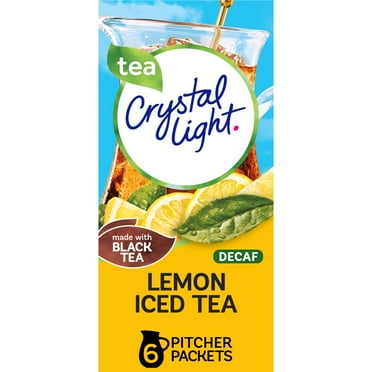 Crystal Light Decaf Lemon Iced Tea Sugar Free Drink Mix, 6 ct Pitcher Packets