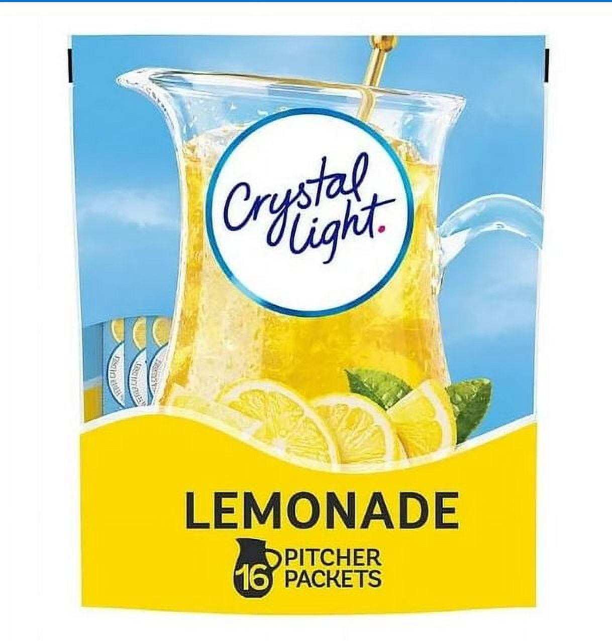 Crystal Light Drink Mix, Lemonade, 16count X 6 (96 Sticks)