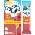 thumbnail image 1 of Crystal Light Energy Boost Raspberry Lemonade, Powdered Drink Mix, 0.9 oz, 10 Count, Plastic Packet, 1 of 7