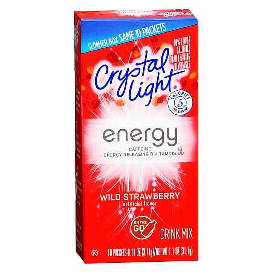 Crystal Light Energy Drink Mix Powder Strawberry 0.11oz x 10 pack