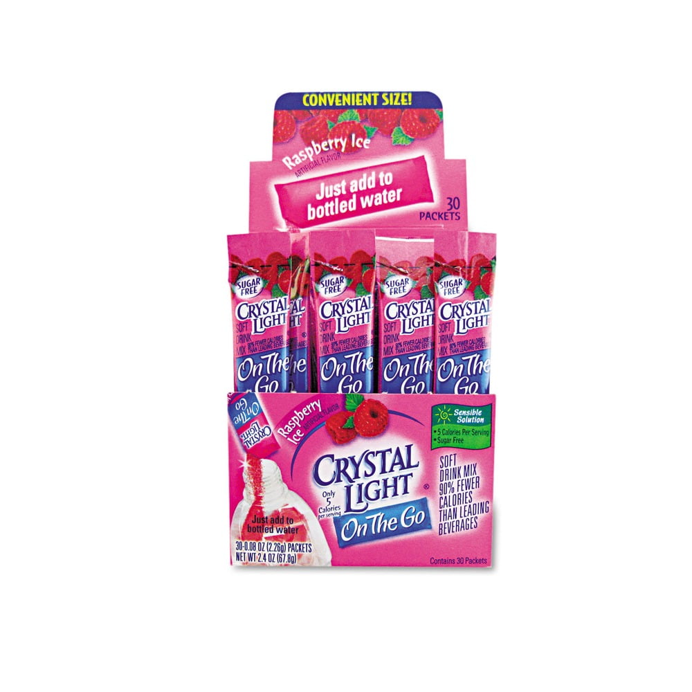 Crystal Light Flavored Drink Mix, Raspberry Ice, 30 .08oz Packets