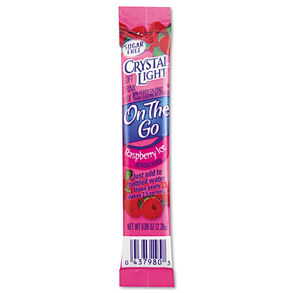 Crystal Light Flavored Drink Mix, Raspberry Ice, 30 .08oz Packets/Box ...