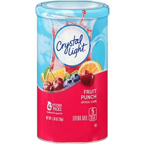 Crystal Light Fruit Punch Drink Mix (16 Pitcher Packets, 4 Canisters Of 4)
