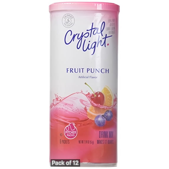 Crystal Light Fruit Punch Drink Mix (Pack of 12)