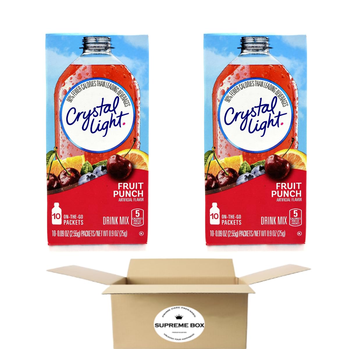 Crystal Light Fruit Punch Iced Tea Powdered Drink Mix Pack of 2 (20