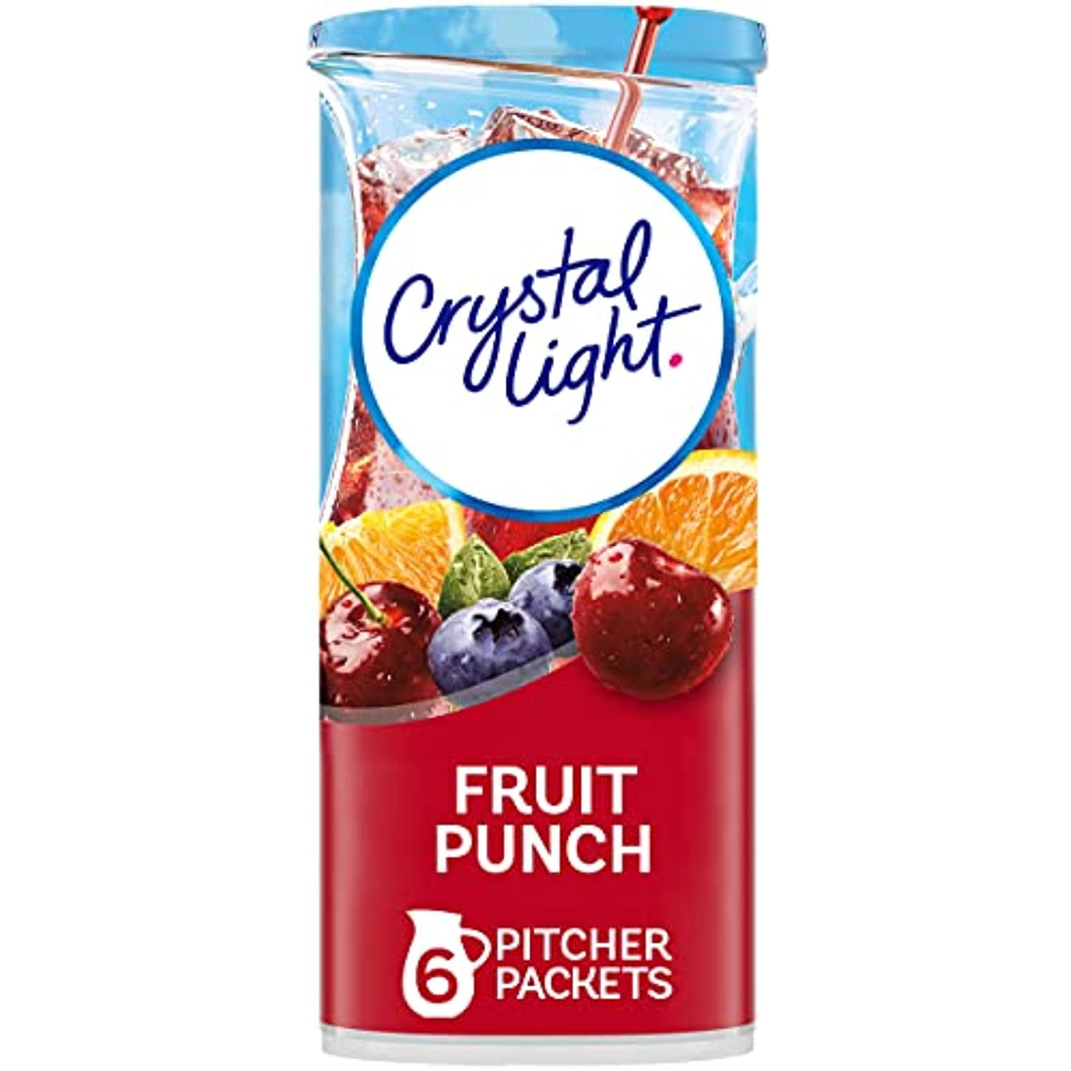 Crystal Light Fruit Punch Powdered Drink Mix Low Calori Sugar Free 6ct (12 Pack)